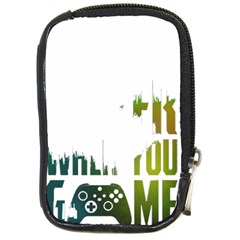 Gaming Controller Quote T- Shirt A Gaming Controller Quote Life Is Better When You Game T- Shirt (1) Compact Camera Leather Case by ZUXUMI