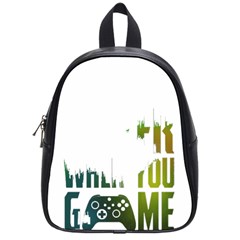 Gaming Controller Quote T- Shirt A Gaming Controller Quote Life Is Better When You Game T- Shirt (1) School Bag (Small)