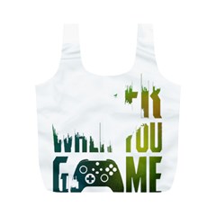 Gaming Controller Quote T- Shirt A Gaming Controller Quote Life Is Better When You Game T- Shirt (1) Full Print Recycle Bag (M)