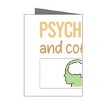 Psychology T-shirtif It Involves Coffee Psychology T-shirt Mini Greeting Card Right