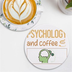 Psychology T-shirtif It Involves Coffee Psychology T-shirt Uv Print Round Tile Coaster by EnriqueJohnson