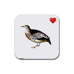 Quail T-shirtsteal Your Heart Quail 02 T-shirt Rubber Coaster (square) by EnriqueJohnson