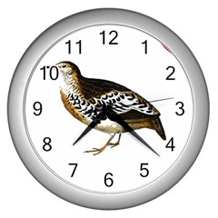 Quail T-shirtsteal Your Heart Quail 02 T-shirt Wall Clock (silver) by EnriqueJohnson