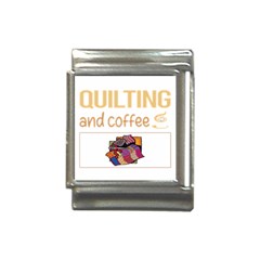 Quilting T-shirtif It Involves Coffee Quilting Quilt Quilter T-shirt Italian Charm (13mm) by EnriqueJohnson