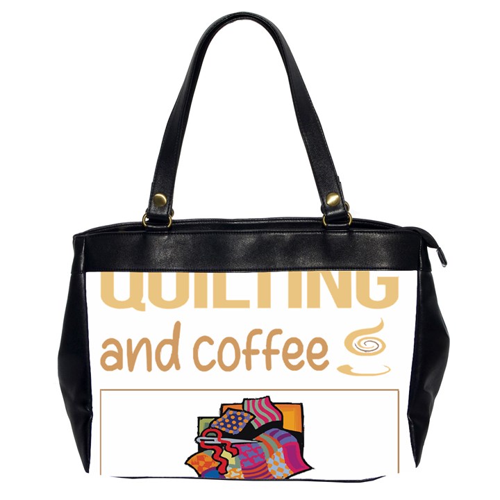 Quilting T-shirtif It Involves Coffee Quilting Quilt Quilter T-shirt Oversize Office Handbag (2 Sides)