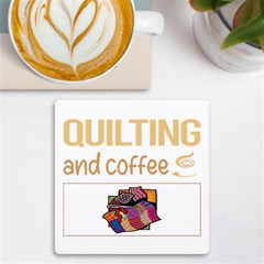 Quilting T-shirtif It Involves Coffee Quilting Quilt Quilter T-shirt Uv Print Square Tile Coaster  by EnriqueJohnson