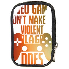 Gaming Controller Quote T- Shirt A Gaming Controller Quote Video Games T- Shirt (1) Compact Camera Leather Case by ZUXUMI