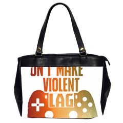 Gaming Controller Quote T- Shirt A Gaming Controller Quote Video Games T- Shirt (1) Oversize Office Handbag (2 Sides) by ZUXUMI