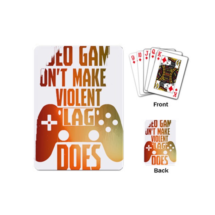 Gaming Controller Quote T- Shirt A Gaming Controller Quote Video Games T- Shirt (1) Playing Cards Single Design (Mini)