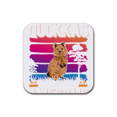 Quokka T-shirtbecause Quokkas Are Freaking Awesome T-shirt Rubber Coaster (square) by EnriqueJohnson