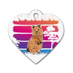 Quokka T-shirtbecause Quokkas Are Freaking Awesome T-shirt Dog Tag Heart (one Side) by EnriqueJohnson