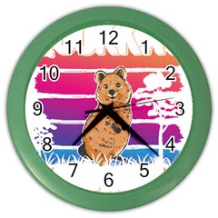 Quokka T-shirtbecause Quokkas Are Freaking Awesome T-shirt Color Wall Clock by EnriqueJohnson