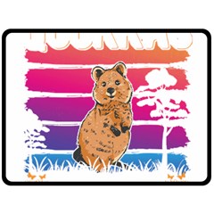 Quokka T-shirtbecause Quokkas Are Freaking Awesome T-shirt Fleece Blanket (large) by EnriqueJohnson