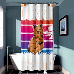 Quokka T-shirtbecause Quokkas Are Freaking Awesome T-shirt Shower Curtain 36  X 72  (stall)  by EnriqueJohnson