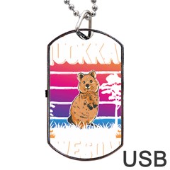 Quokka T-shirtbecause Quokkas Are Freaking Awesome T-shirt Dog Tag Usb Flash (two Sides) by EnriqueJohnson