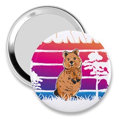 Quokka T-shirtbecause Quokkas Are Freaking Awesome T-shirt 3  Handbag Mirrors by EnriqueJohnson