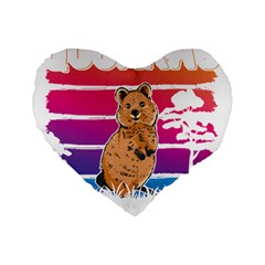 Quokka T-shirtbecause Quokkas Are Freaking Awesome T-shirt Standard 16  Premium Heart Shape Cushions by EnriqueJohnson