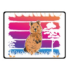 Quokka T-shirtbecause Quokkas Are Freaking Awesome T-shirt Two Sides Fleece Blanket (small) by EnriqueJohnson