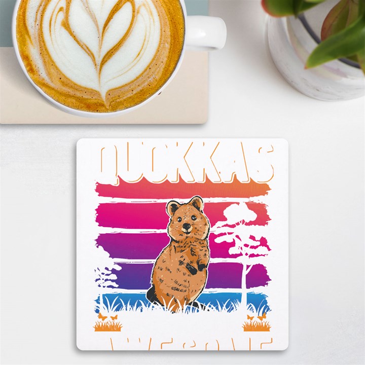 Quokka T-shirtbecause Quokkas Are Freaking Awesome T-shirt UV Print Square Tile Coaster 