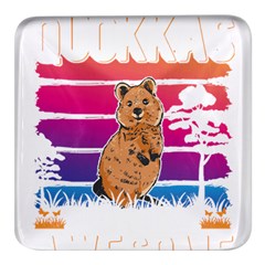 Quokka T-shirtbecause Quokkas Are Freaking Awesome T-shirt Square Glass Fridge Magnet (4 Pack) by EnriqueJohnson