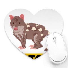 Quoll T-shirtnope Not Today Quoll 03 T-shirt Heart Mousepad by EnriqueJohnson