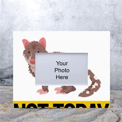 Quoll T-shirtnope Not Today Quoll 03 T-shirt White Tabletop Photo Frame 4 x6  by EnriqueJohnson