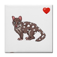 Quoll T-shirtsteal Your Heart Quoll 01 T-shirt Tile Coaster by EnriqueJohnson