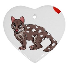 Quoll T-shirtsteal Your Heart Quoll 01 T-shirt Heart Ornament (two Sides) by EnriqueJohnson