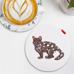 Quoll T-shirtsteal Your Heart Quoll 01 T-shirt Uv Print Round Tile Coaster by EnriqueJohnson