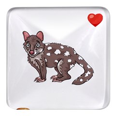 Quoll T-shirtsteal Your Heart Quoll 01 T-shirt Square Glass Fridge Magnet (4 Pack) by EnriqueJohnson