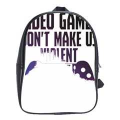 Gaming Controller Quote T- Shirt A Gaming Controller Quote Video Games T- Shirt (4) School Bag (large) by ZUXUMI