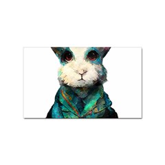 Rabbit T-shirtrabbit Watercolor Painting #rabbit T-shirt (1) Sticker (rectangular) by EnriqueJohnson