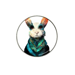 Rabbit T-shirtrabbit Watercolor Painting #rabbit T-shirt (1) Hat Clip Ball Marker by EnriqueJohnson