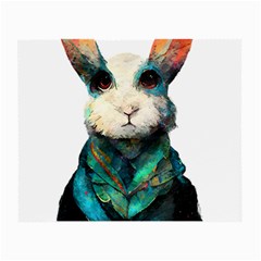 Rabbit T-shirtrabbit Watercolor Painting #rabbit T-shirt (1) Small Glasses Cloth by EnriqueJohnson