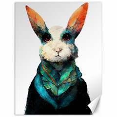 Rabbit T-shirtrabbit Watercolor Painting #rabbit T-shirt (1) Canvas 12  X 16  by EnriqueJohnson