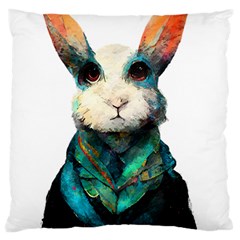 Rabbit T-shirtrabbit Watercolor Painting #rabbit T-shirt (1) Standard Premium Plush Fleece Cushion Case (one Side) by EnriqueJohnson