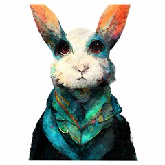 Rabbit T-shirtrabbit Watercolor Painting #rabbit T-shirt (1) Wooden Puzzle Square by EnriqueJohnson