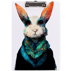 Rabbit T-shirtrabbit Watercolor Painting #rabbit T-shirt (1) A4 Acrylic Clipboard by EnriqueJohnson