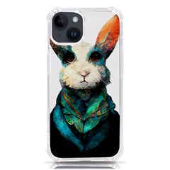 Rabbit T-shirtrabbit Watercolor Painting #rabbit T-shirt (1) Iphone 14 Tpu Uv Print Case by EnriqueJohnson