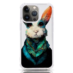 Rabbit T-shirtrabbit Watercolor Painting #rabbit T-shirt (1) Iphone 13 Pro Tpu Uv Print Case by EnriqueJohnson