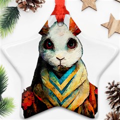 Rabbit T-shirtrabbit Watercolor Painting #rabbit T-shirt (2) Star Ornament (two Sides) by EnriqueJohnson