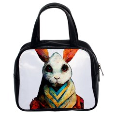 Rabbit T-shirtrabbit Watercolor Painting #rabbit T-shirt (2) Classic Handbag (two Sides) by EnriqueJohnson