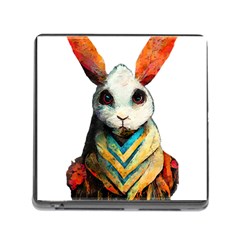 Rabbit T-shirtrabbit Watercolor Painting #rabbit T-shirt (2) Memory Card Reader (square 5 Slot) by EnriqueJohnson