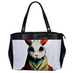 Rabbit T-shirtrabbit Watercolor Painting #rabbit T-shirt (2) Oversize Office Handbag Front