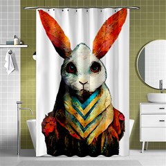 Rabbit T-shirtrabbit Watercolor Painting #rabbit T-shirt (2) Shower Curtain 48  X 72  (small)  by EnriqueJohnson