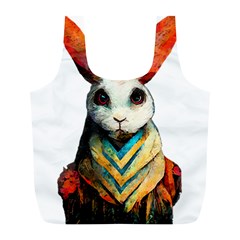 Rabbit T-shirtrabbit Watercolor Painting #rabbit T-shirt (2) Full Print Recycle Bag (l) by EnriqueJohnson