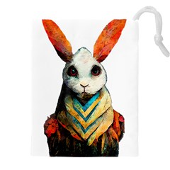 Rabbit T-shirtrabbit Watercolor Painting #rabbit T-shirt (2) Drawstring Pouch (4xl) by EnriqueJohnson