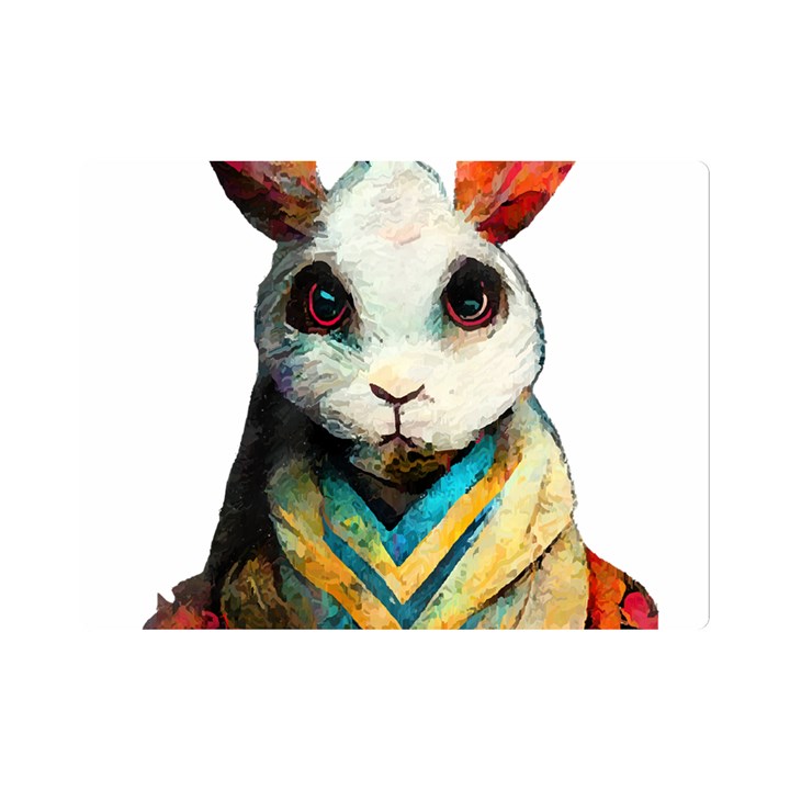 Rabbit T-shirtrabbit Watercolor Painting #rabbit T-shirt (2) Premium Plush Fleece Blanket (Mini)