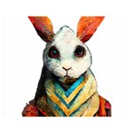 Rabbit T-shirtrabbit Watercolor Painting #rabbit T-shirt (2) Premium Plush Fleece Blanket (Medium) 60 x50  Blanket Front