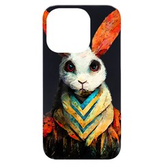 Rabbit T-shirtrabbit Watercolor Painting #rabbit T-shirt (2) Iphone 14 Pro Black Uv Print Case by EnriqueJohnson